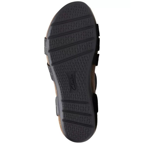 Clarks Calenne Clara Strappy Wedge Sandals 9.5 Black MSRP $95 - Picture 5 of 5